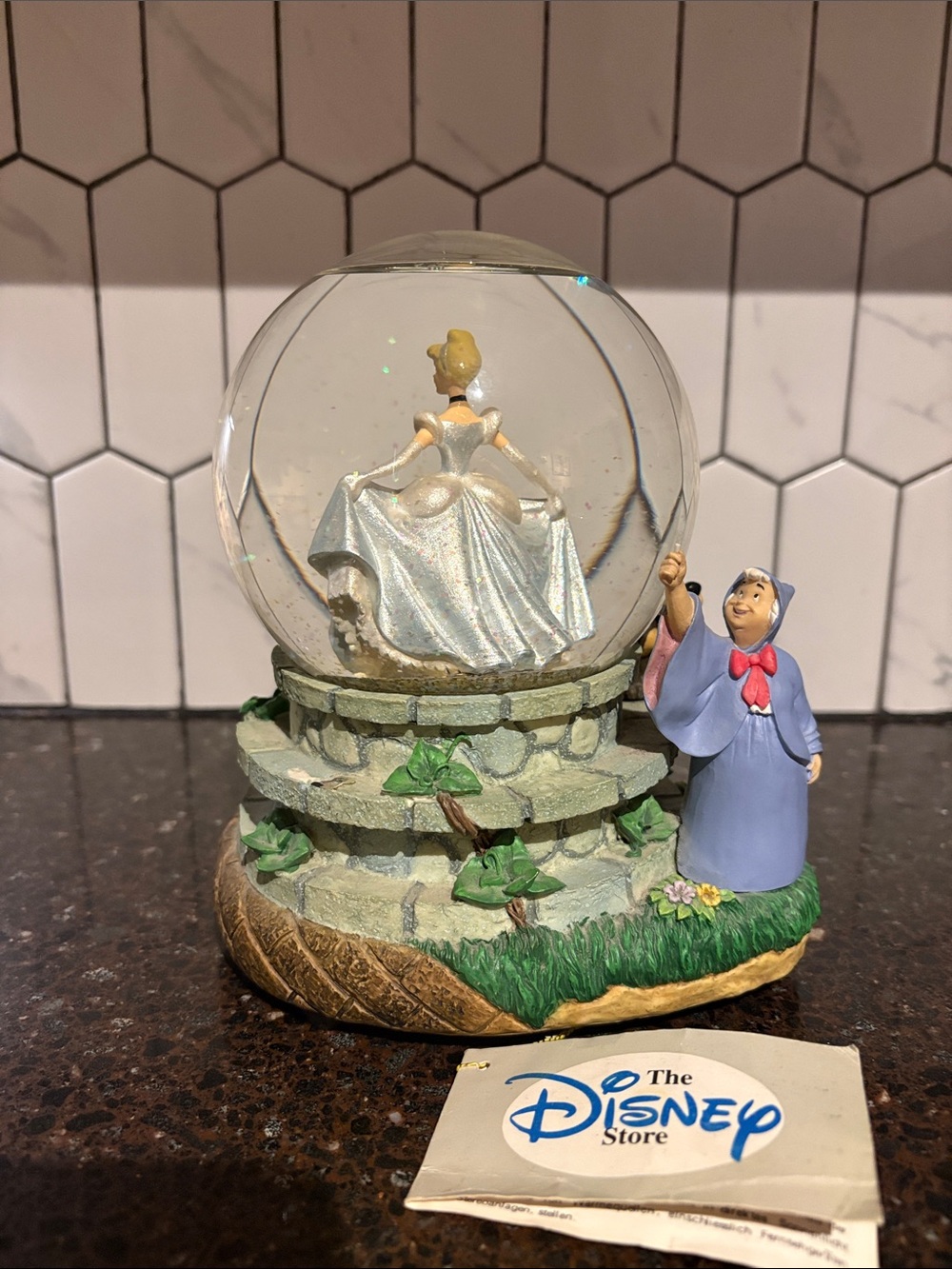 Disney Cinderella Snow Globe with Fairy Godmother - Bibbidi-Bobbidi-Boo